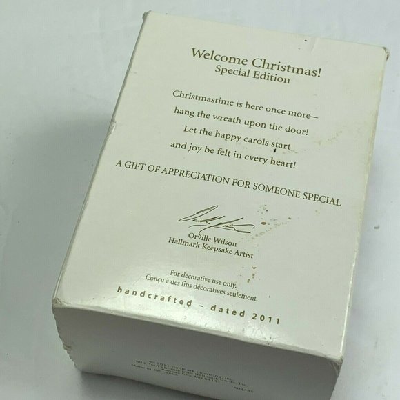 Hallmark Keepsake Ornament Welcome Christmas 2011 Exclusive VIP Repaint Pink - Picture 6 of 6